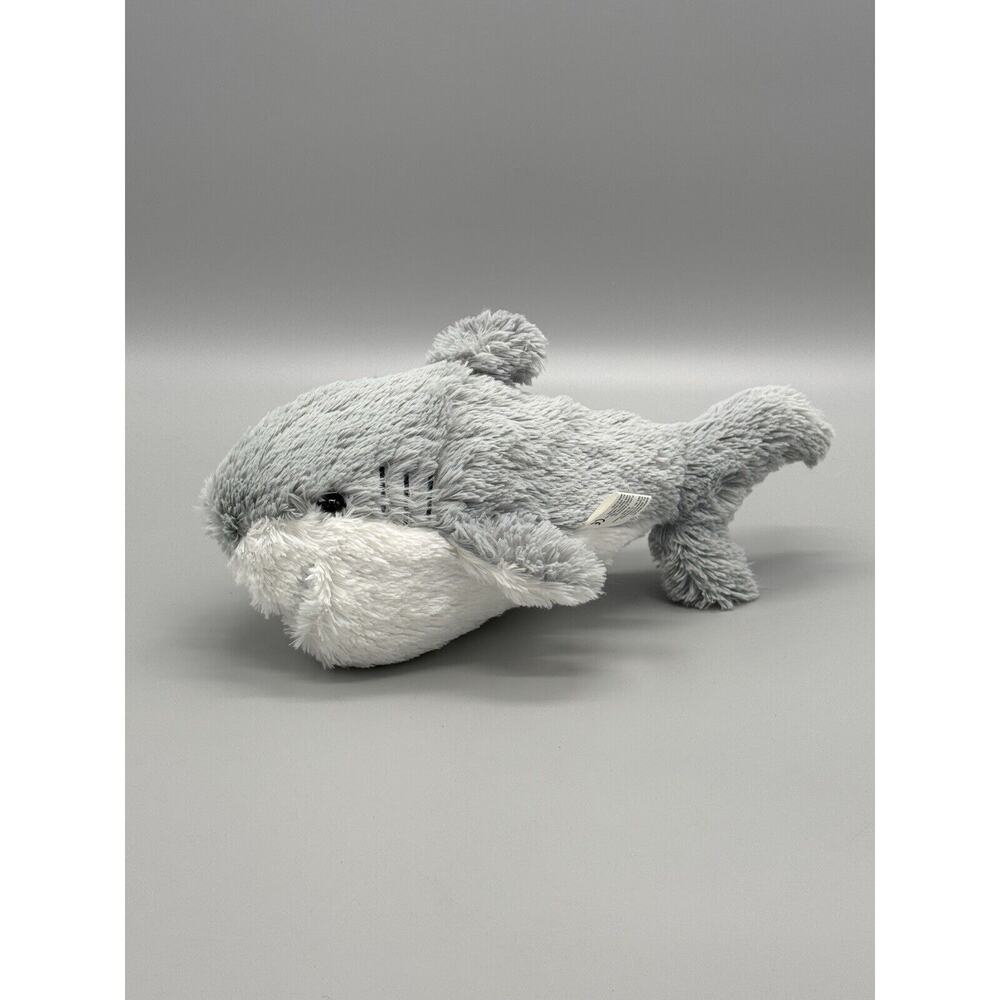 Send A Friend Scooter the Shark Plush 12” Stuffed Animal Grey White